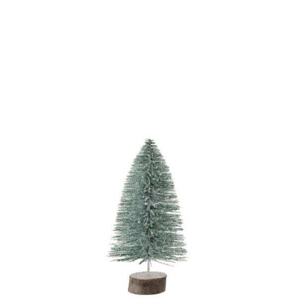 CHRISTMAS TREE DECO GLITTER LIGHT GREEN MEDIUM