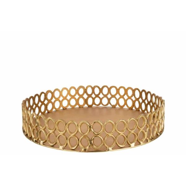 TRAY ROUND RINGS ALUMINIUM GOLD