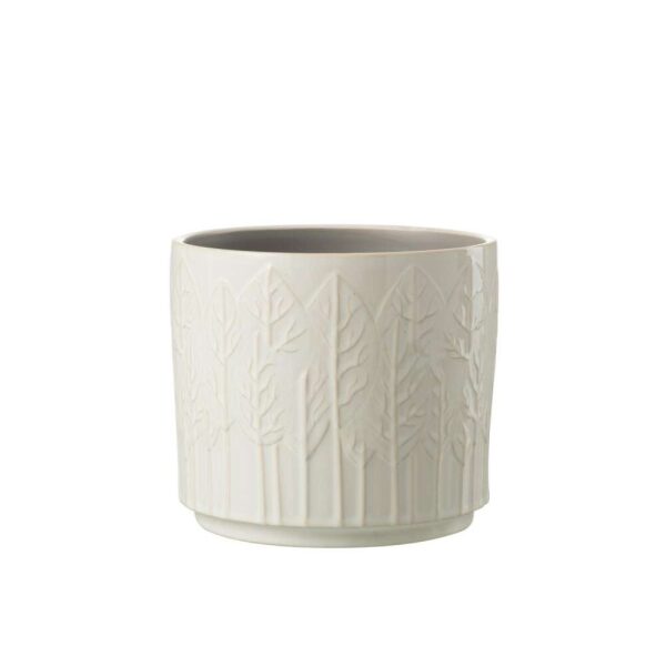 FLOWERPOT LEAF CERAMIC WHITE LARGE