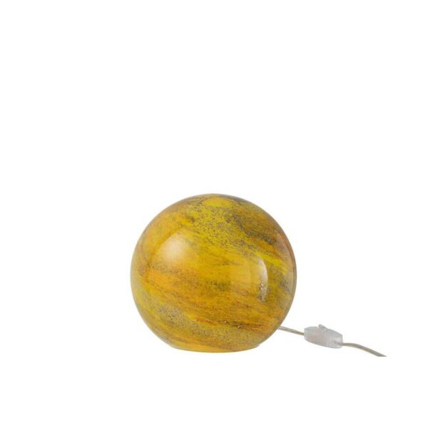 LAMP DANY STRIPES ROUND GLASS YELLOW SMALL