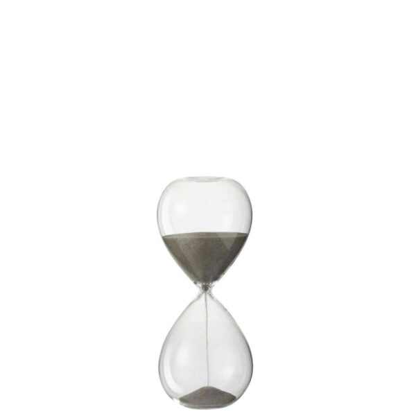 HOURGLASS DECO GLASS/SAND GREY SMALL