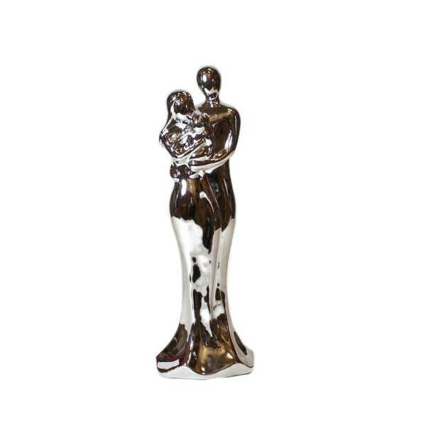Figur Familie -sølv - 40cm