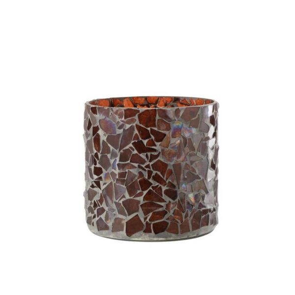 HURRICANE MOSAIC GLASS BROWN LARGE
