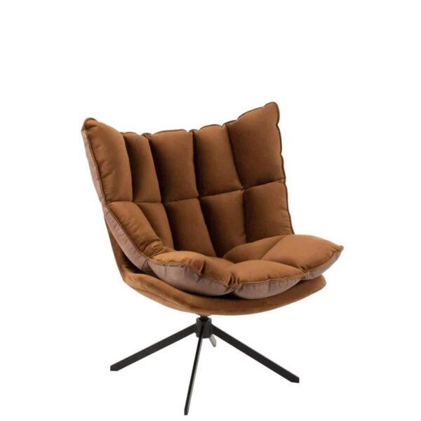 CHAIR RELAX CUSHION ON FRAME TEXTILE/METAL BROWN
