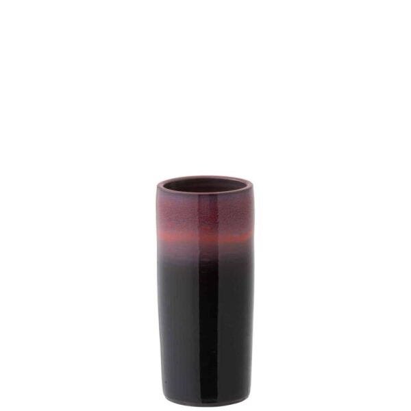 VASE TRANSITION CERAMIC RED/BLACK SMALL