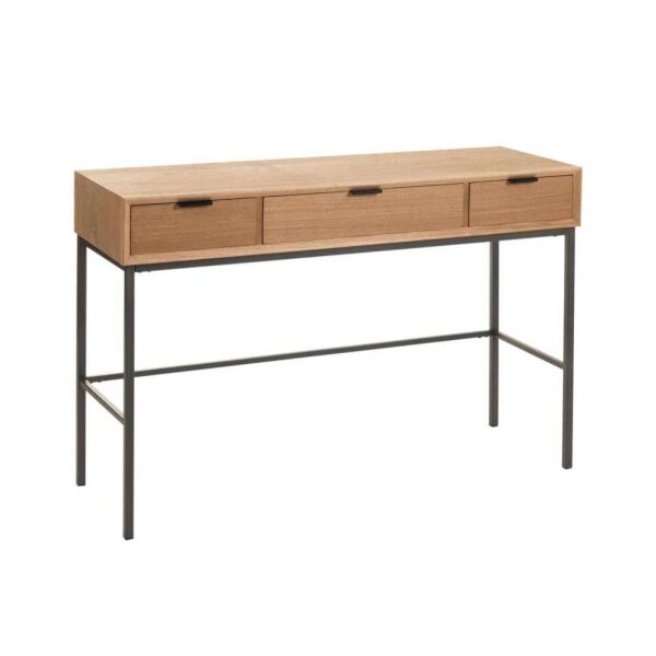 CONSOLE 3 DRAWERS WOOD/METAL NATURAL