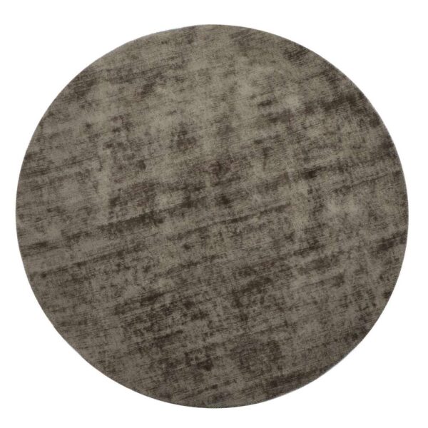 CARPET ROUND HANDMADE VISCOSE GREY