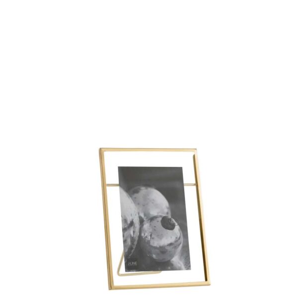 PHOTO FRAME 10X15 TRANSPARENT METAL GOLD SMALL