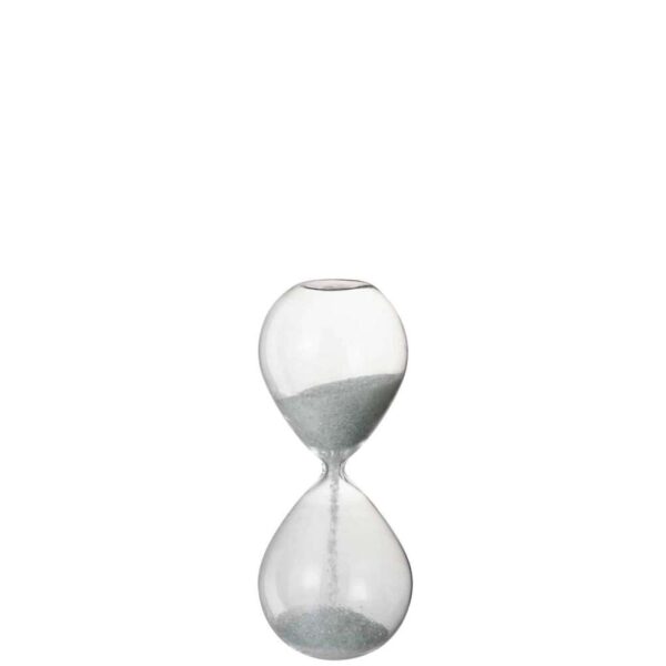 HOURGLASS PEARLS GLASS WHITE MEDIUM