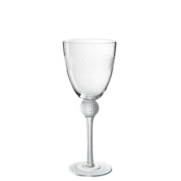 WINEGLASS ETCHING GLASS TRANSPARENT 9x24CM