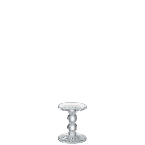 CANDLE HOLDER DROPS GLASS TRANSPARENT SMALL