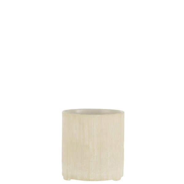 FLOWERPOT MARIA ROUND CERAMIC WHITE LARGE