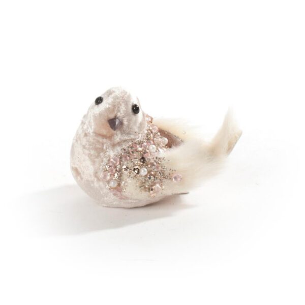 Figur Fugl Fløyel  10X7X6.5Cm