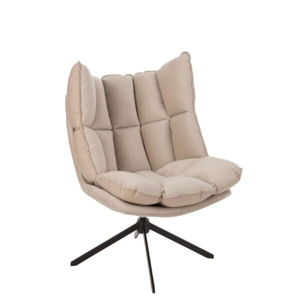 CHAIR RELAX CUSHION ON FRAME TEXTILE/METAL BEIGE