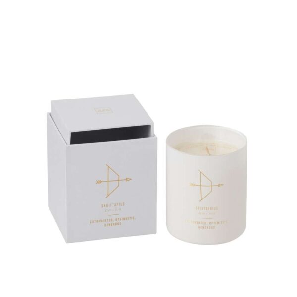SCENTED CANDLE ASTRO  SAGITTARIUS WHITE-50H