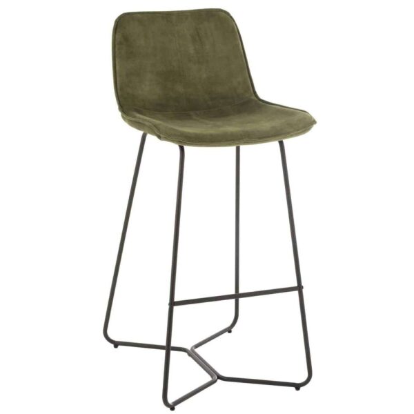 BARCHAIR LAURENT METAL/TEXTILE GREEN