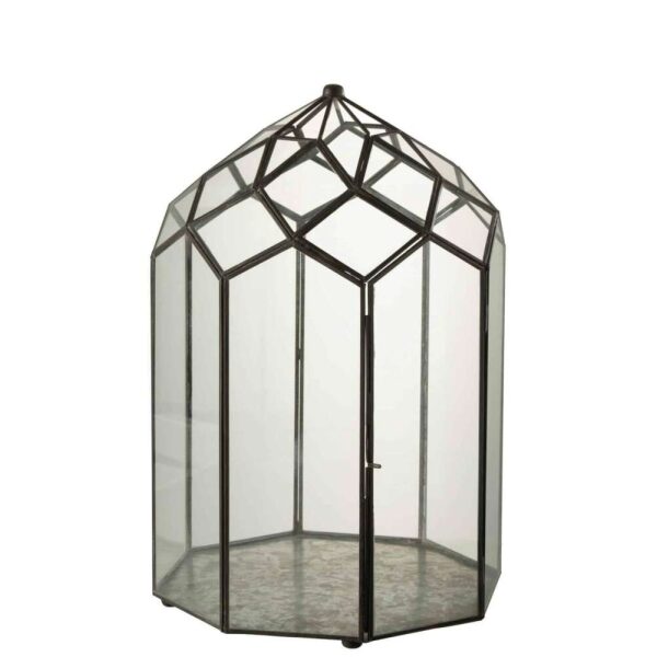 TERRARIUM GLASS/METAL BLACK LARGE