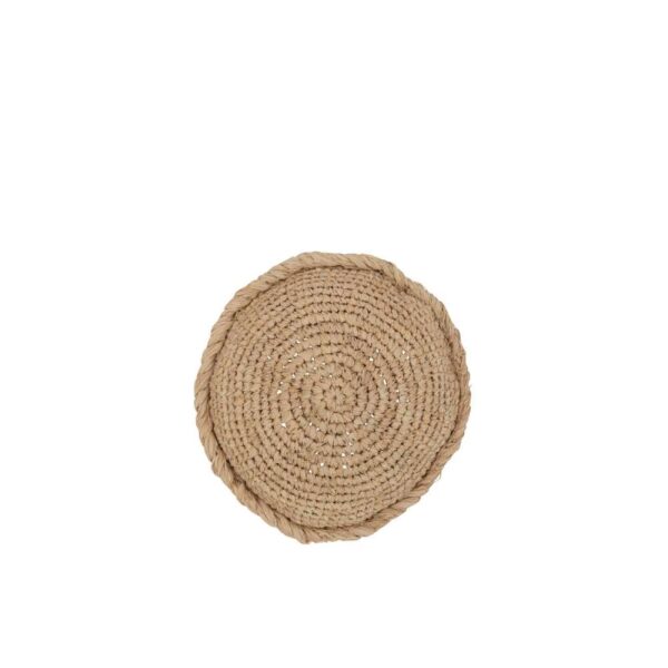CUSHION ROUND 1 SIDE REED/TEXTILE NATURAL