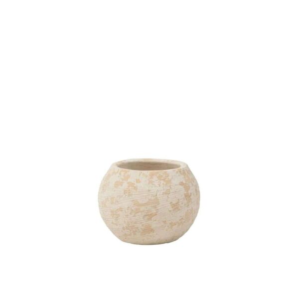 FLOWERPOT RUSTIC CLAY WHITE LARGE