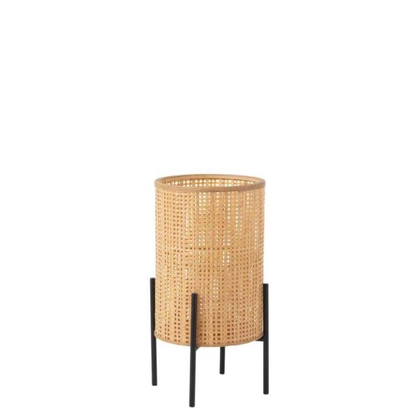 LANTERN ON FOOT BAMBOO NATURAL LARGE