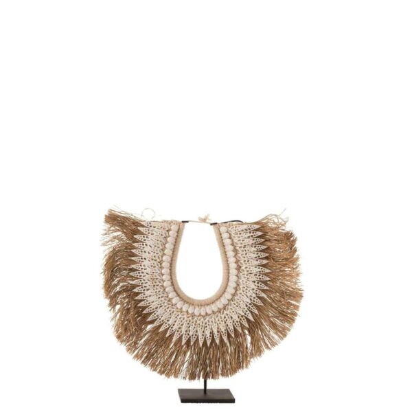 NECKLACE+STAND DORA SHELLS/SEAGRASS WHITE SMALL