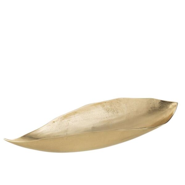 PLATEAU BLAD ALUMINIUM GOUD LARGE