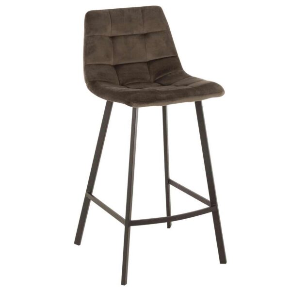 BARSTOOL OLIVIER  TEXTILE/METAL DARK GREY