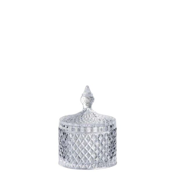 STORAGE JAR CUT CYLINDER GLASS TRANSPARENT MEDIUM