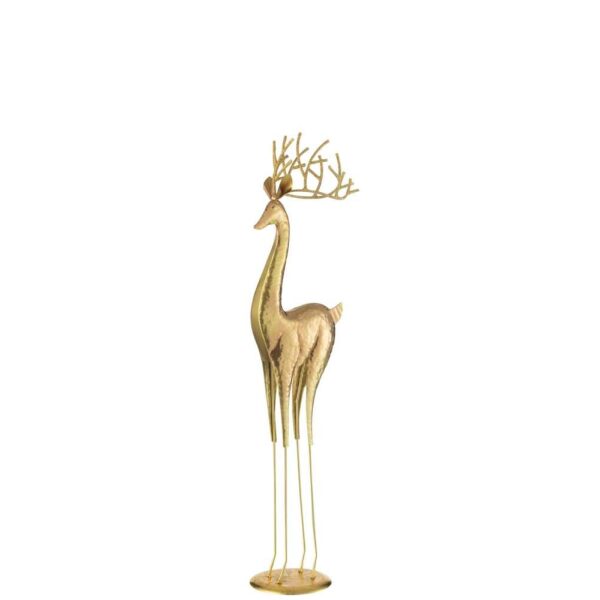 REINDEER ON BASE METAL GOLD MEDIUM