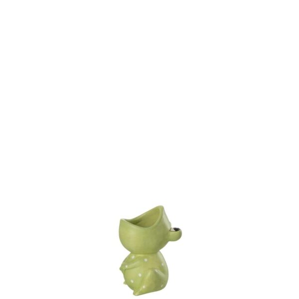 FLOWERPOT FROG OPEN MOUTH DOLOMITE GREEN SMALL