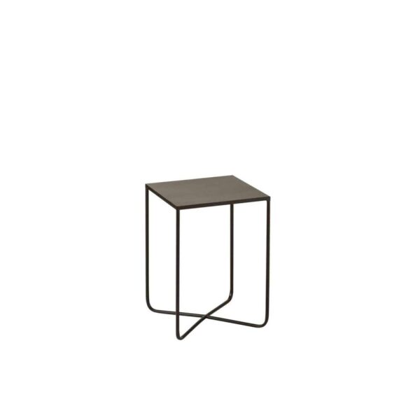 SIDETABLE CROSS FRAME METAL BLACK