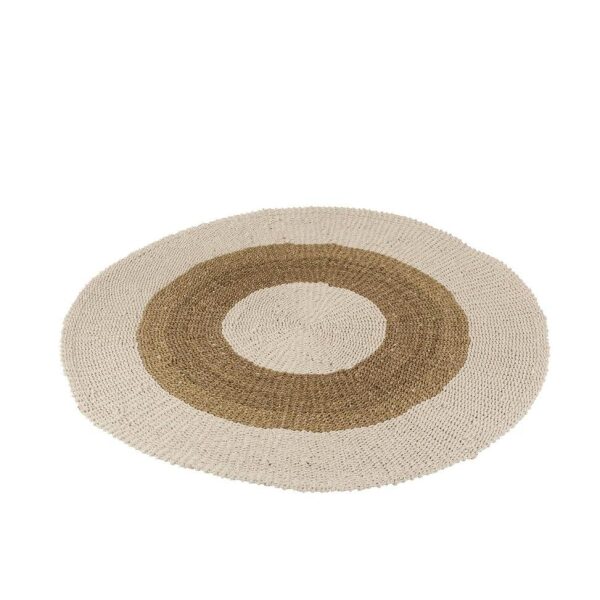 RUG ROUND SEAGRASS WHITE/NATURAL MEDIUM