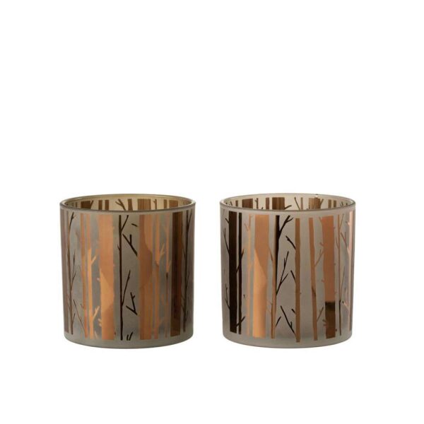 HURRICANE TREE GLASS BROWN LARGE ASSORTMENT OF 2