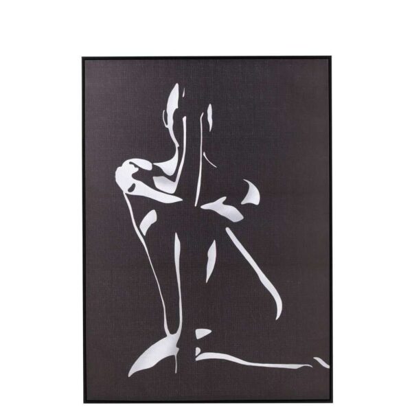 FRAME WOMAN CANVAS/WOOD WHITE/BLACK