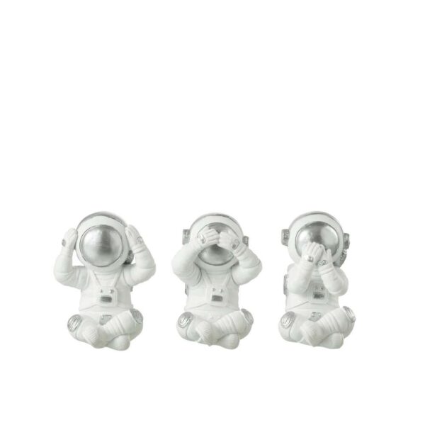 ASTRONAUTS SEE/HEAR/SPEAK POLY WHITE/SILVER ASSORTMENT OF 3
