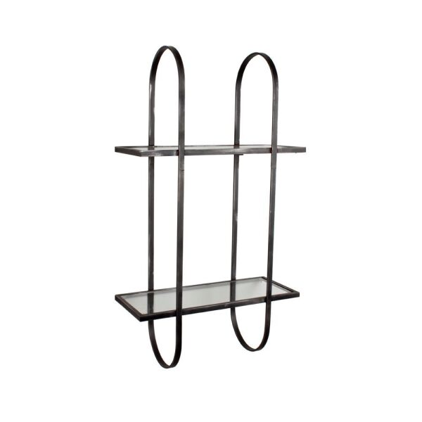 Hylle For Vegg Metall/Glass 108Cm