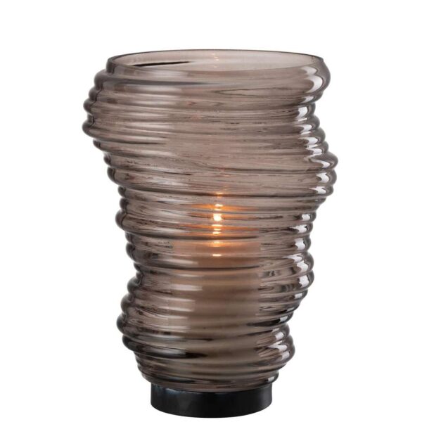 VASE TORNADO GLASS GREY LARGE