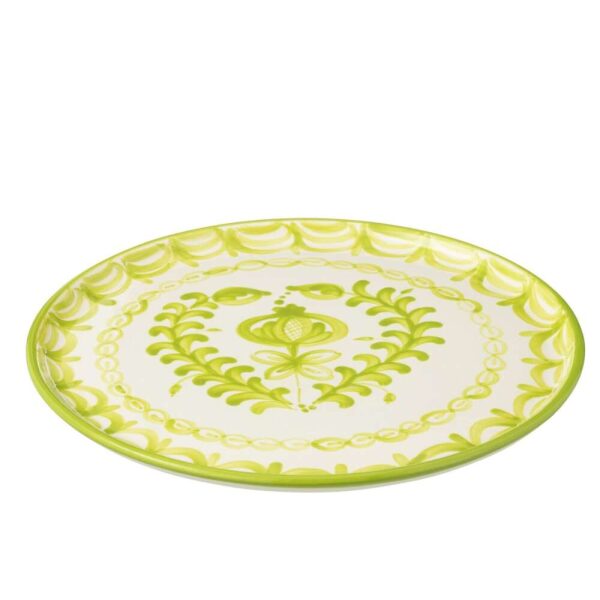 PLATE GRANADA CERAMIC WHITE/GREEN