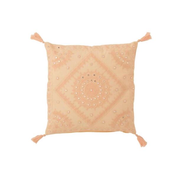 CUSHION IBIZA TASSEL COTTON GRAPEFRUIT
