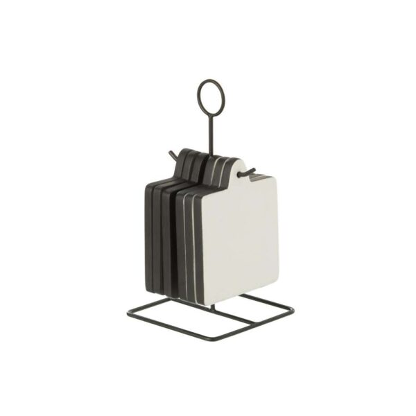 COASTER SQUARE VIK WOOD WITH BLACK/WHITE