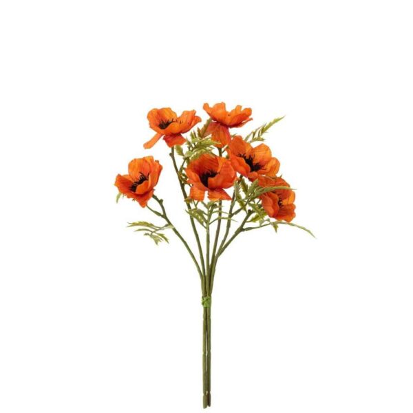 BOUQUET POPPY PLASTIC ORANGE