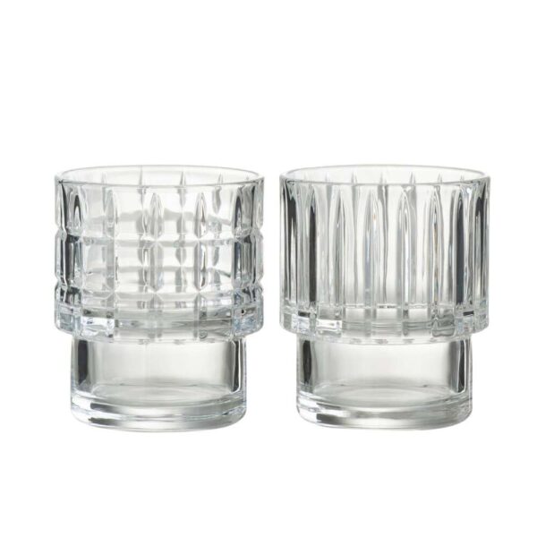 WHISKEY GLASS DUET GLASS TRANSPARENT ASSORTMENT OF TWO