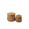 SET OF 2 BASKETS MAURICE WATER HYACINTH NATURAL