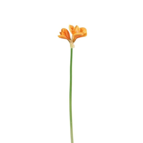 AMARYLLIS 3 FLOWER PLASTIC LIGHT ORANGE