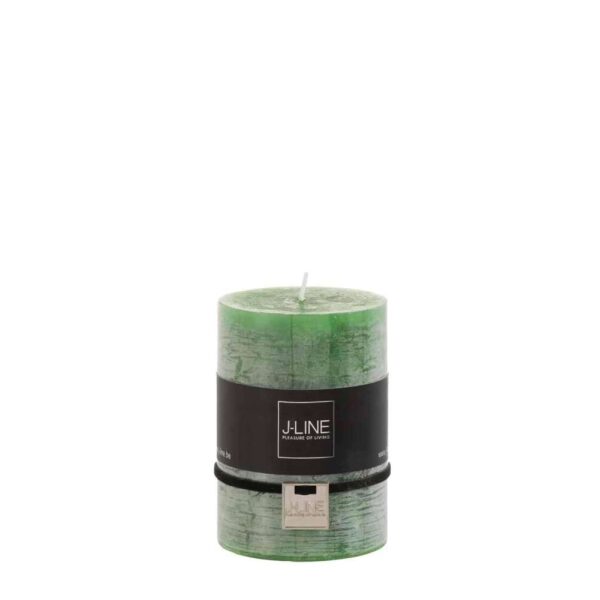 CYLINDER CANDLE LIGHT GREEN M 39H