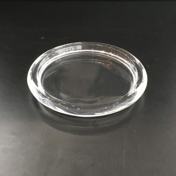 Lysfat til kubbelys i Glass -Rund  10X10X2Cm