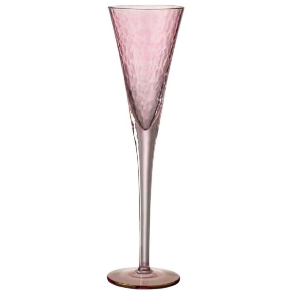 CHAMPAGNE GLASS IRREGULAR GLASS PINK