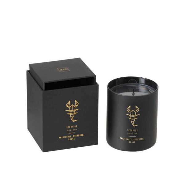 SCENTED CANDLE ASTRO  SCORPIO BLACK-50H