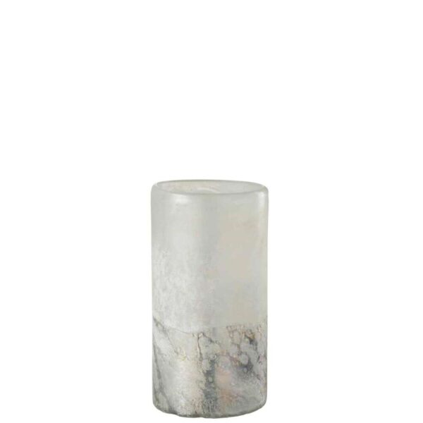 VASE SCAVO CYLINDER GLASS GREY SMALL