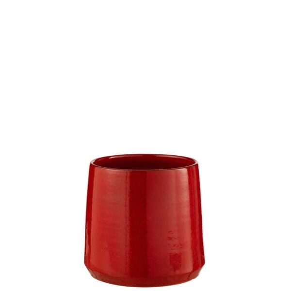 FLOWERPOT ROUND CERAMIC REDRE MEDIUM